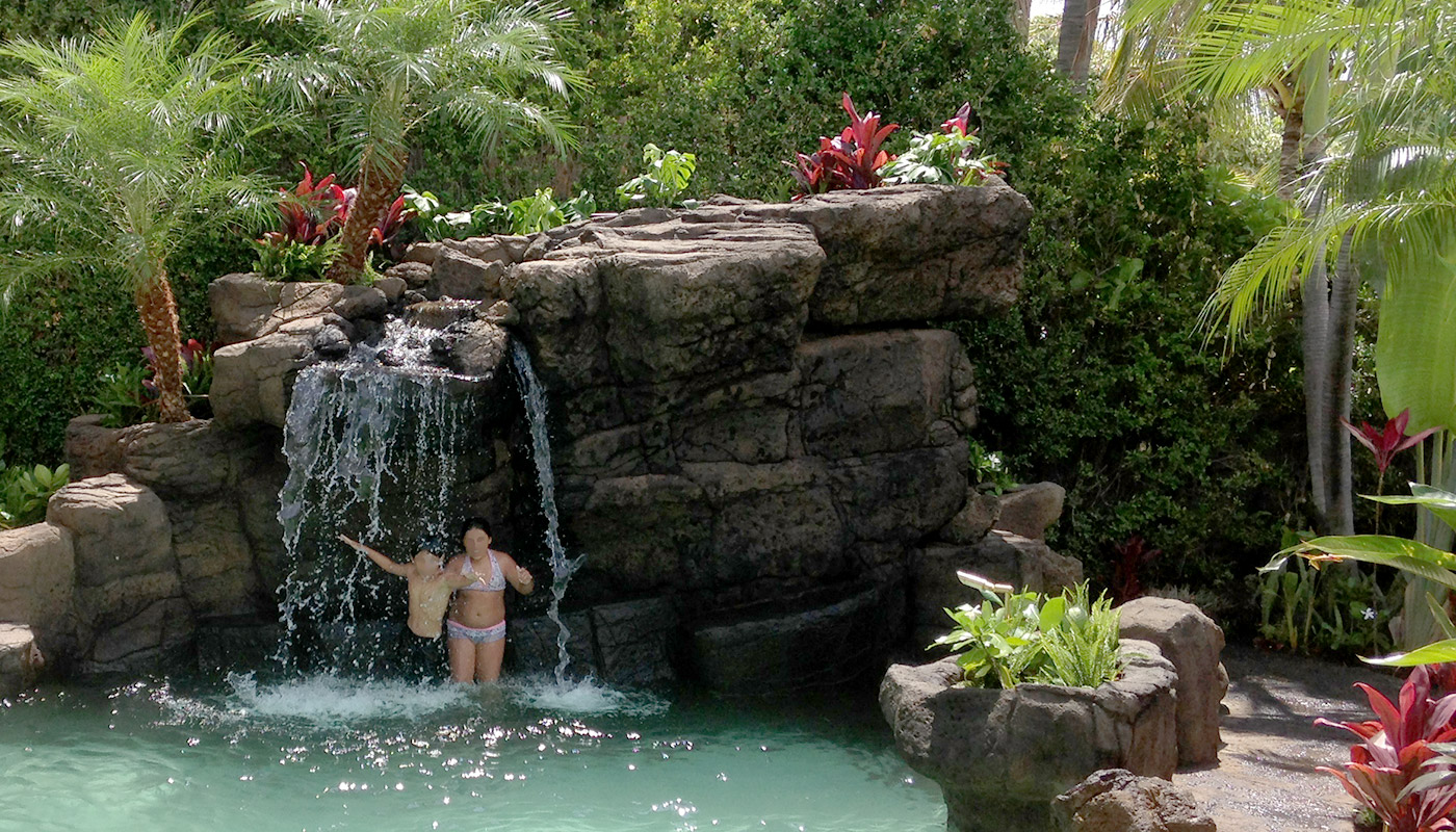 Photo: artificial waterfall grotto we created in Kahala (Honolulu)