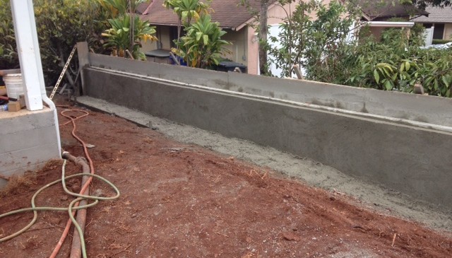 shotcrete - gunite wall, finish texture