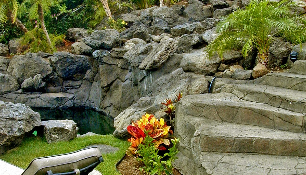 artificial stone waterfalls