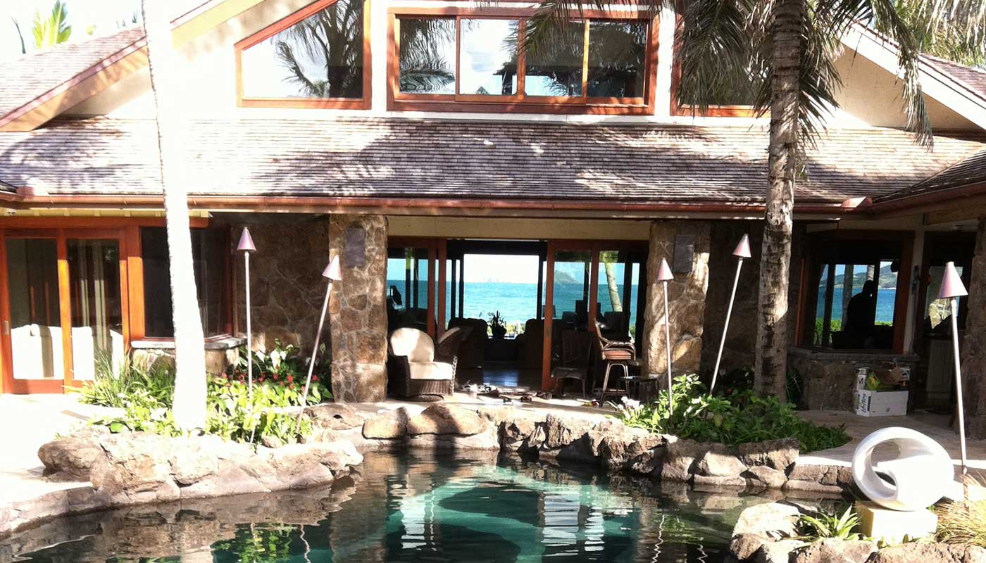 custom residential swimming pools - island style and traditional