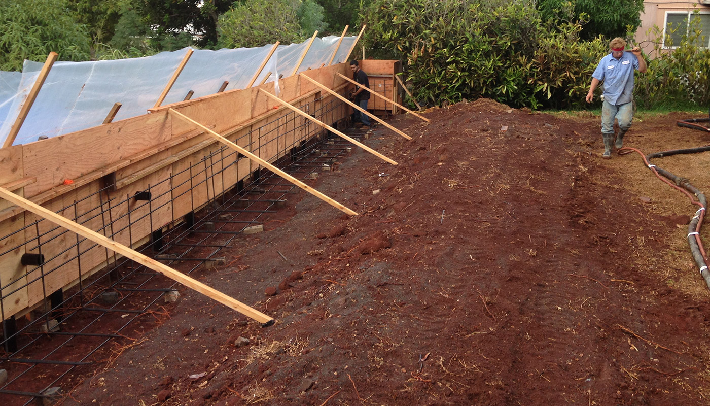 Photo: form work at job site in Aiea (Oahu, Hawaii)