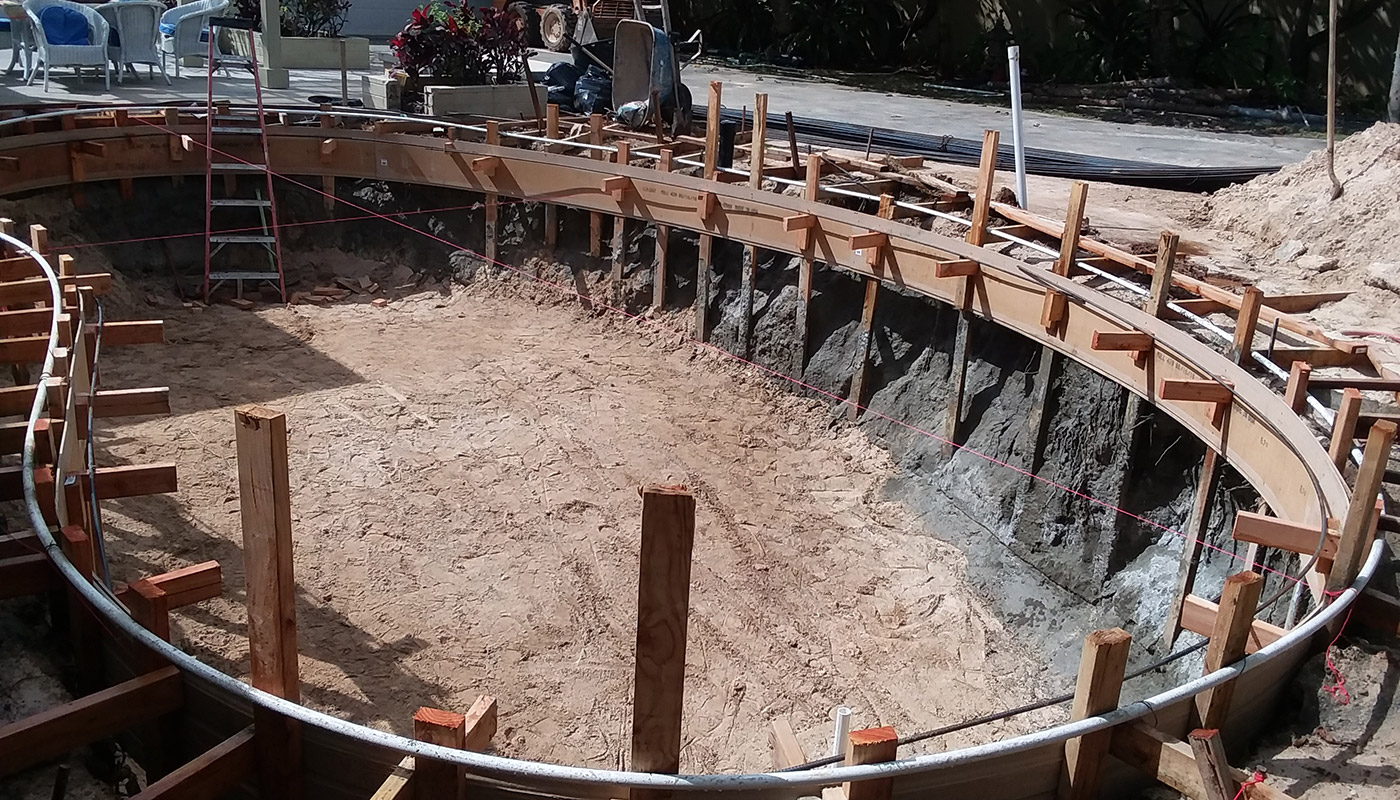 Slideshow: building a residential swimming pool, from start to finish.