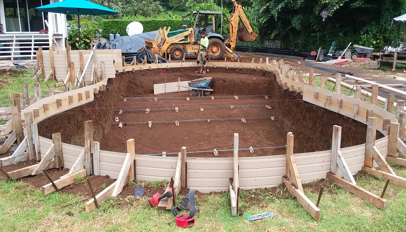 Photo: contractor, custom swimming pool in Haiku (Oahu).