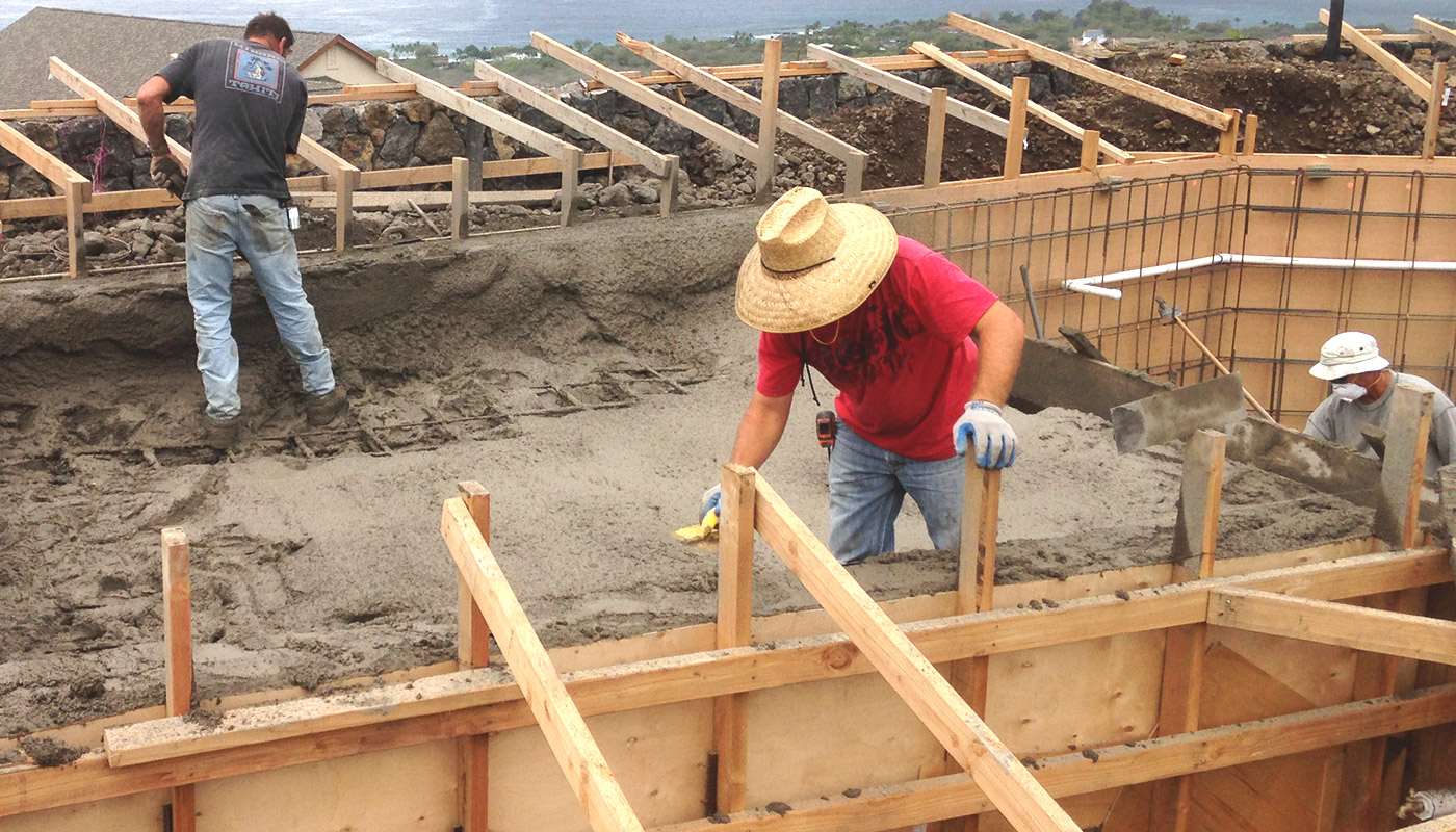 Slideshow: installing a new hillside swimming pool in Kailua-Kona on Hawaii Island.