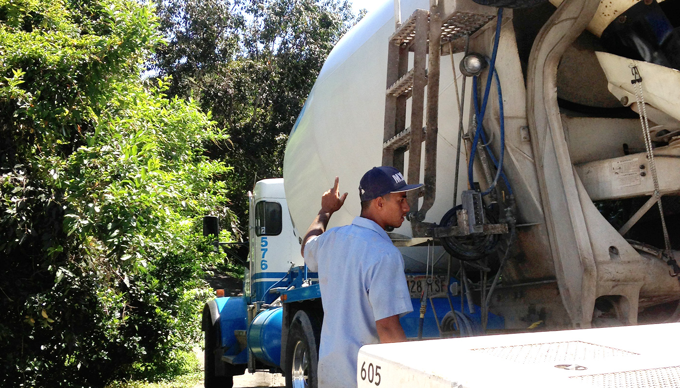 Photo: concrete truck delivery