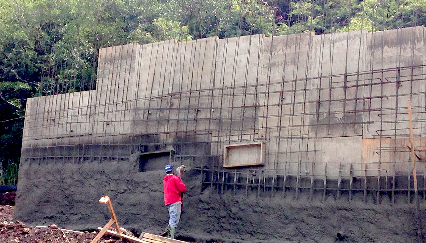 Photo: cement delivery in Haleiwa, job site