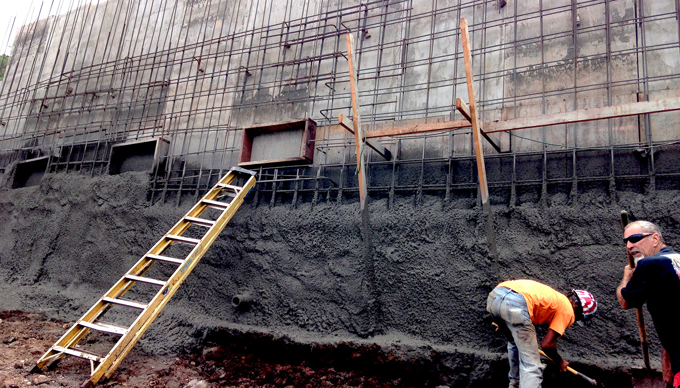 Photo: cement delivery in Haleiwa, job site