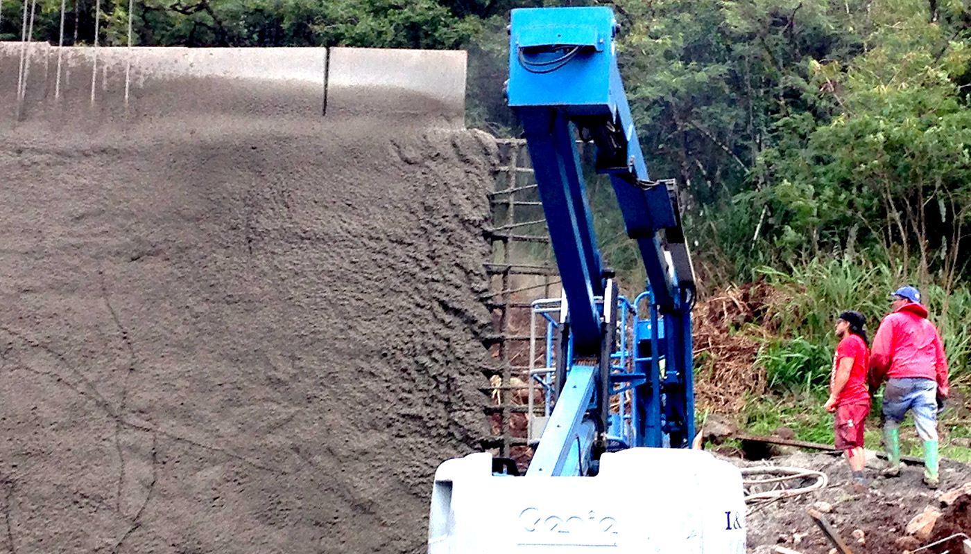 Photo: cement delivery in Haleiwa, job site