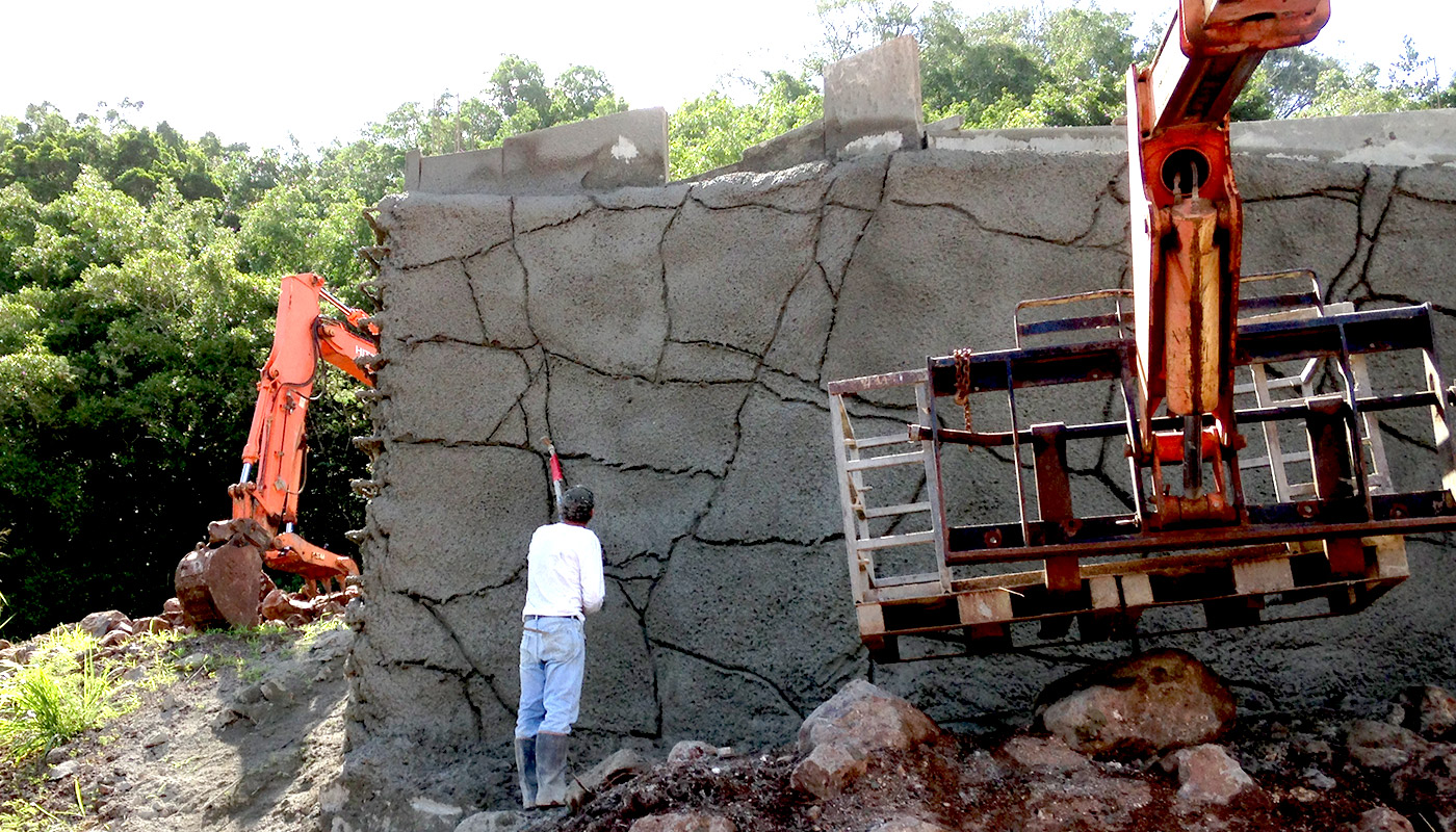 Photo: cement delivery in Haleiwa, job site