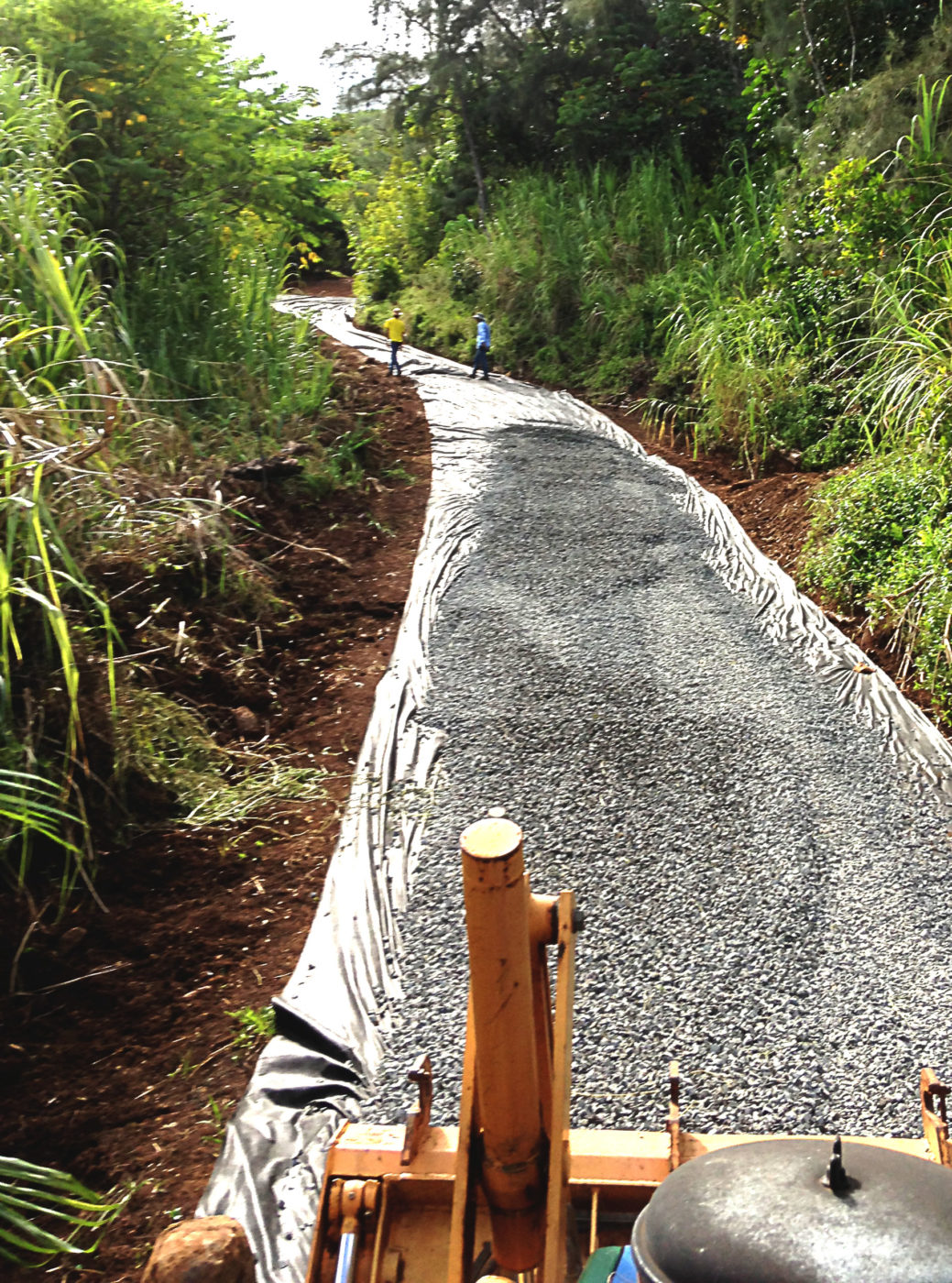 Photo: grading new roads and driveways